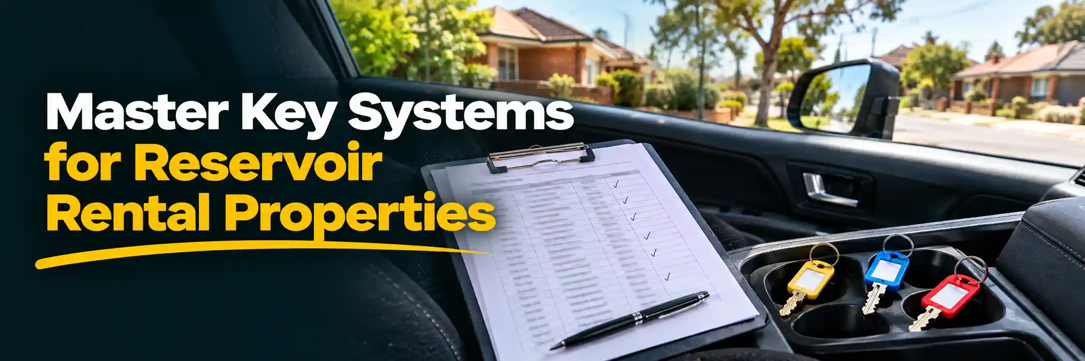 Master key system and property management keys for Reservoir rental properties